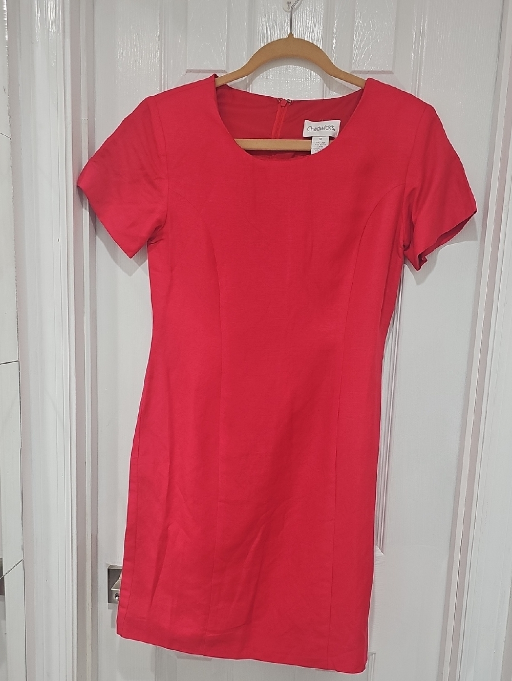 Fully Lined Red Sheath Dress